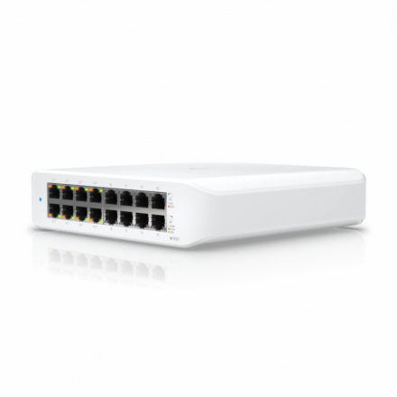 Ubiquiti USW-Lite-16-PoE – UniFi Switch Lite 16 PoE, 16-Port Gigabit, Fansız PoE+ Switch