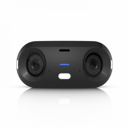 Ubiquiti UVC-G6-180-B – UniFi Protect G6 180 Siyah, Çift 8MP Sensörlü 16MP 180° AI Panoramik Kamera Siyah